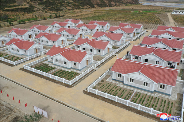 ▲ 2020년 북 수해복구 마을